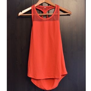 Red Open Backed Workout Top